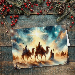 Ster van Bethlehem met Magi Volgend op Kerstmis