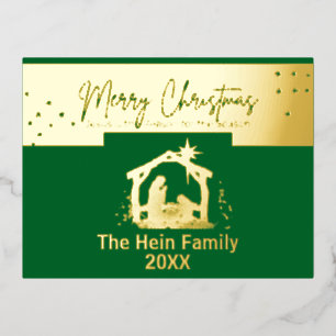 Ster van Bethlehem Natitivity Scene Kerstmis Folie Feestdagen Briefkaart