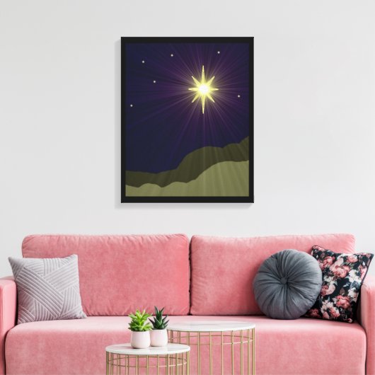 Ster van Bethlehem Verpakt Canvas (Insitu (Woonkamer))
