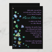 Ster van David Bar Bat Mitzvah Uitnodiging (Voorkant / Achterkant)