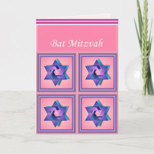 Ster van David Bat Mitzvah Kaart