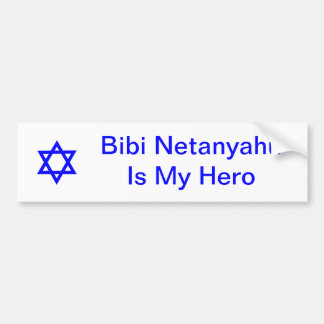 Ster van David, Bibi Netanyahu is mijn Hero Bumpersticker