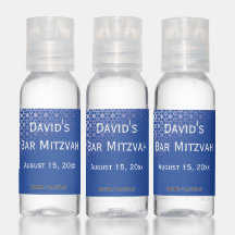 Ster van David Blue Bar Mitzvah Hand Sanitizer