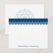 Ster van David Blue Dank je Notitiekaartje (Voorkant / Achterkant)