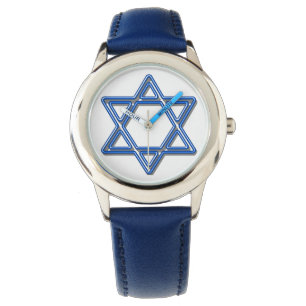 Ster van David Blue Horloge