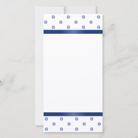 Ster van David Blue White Bedankkaart (Voorkant)