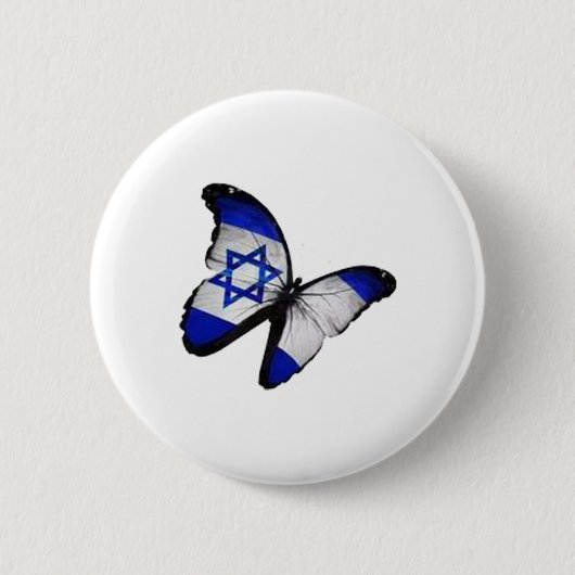 Ster van David Butterfly Ronde Button 5,7 Cm (Voorkant)