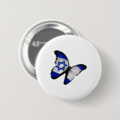 Ster van David Butterfly Ronde Button 5,7 Cm (Voorkant /achterkant)