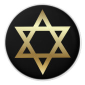 Ster van David Ceramic Knob Keramische Knop (Voorkant)