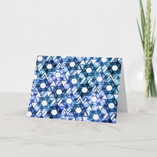 Ster van David Damask Dank je Bedankkaart (Voorkant)