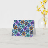 Ster van David Damask Hartelijk dank Kaart (Gele Bloem)