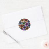 Ster van David Damask Ronde Sticker (Envelop)
