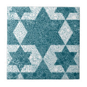 Ster van David design gemaakt in Jerusalem Tegeltje (Voorkant)