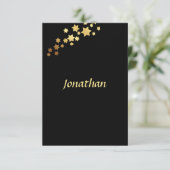 Ster van David Elegant Bar Mitzvah Insert Card (Staand voorkant)