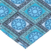 Ster van David Floret Blue Tafelkleed (Gekanteld)