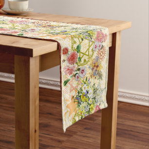Ster van David Flower Border Runner Lange Tafelloper