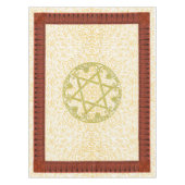 Ster van David Flower Border Tafelkleed (Voorkant)
