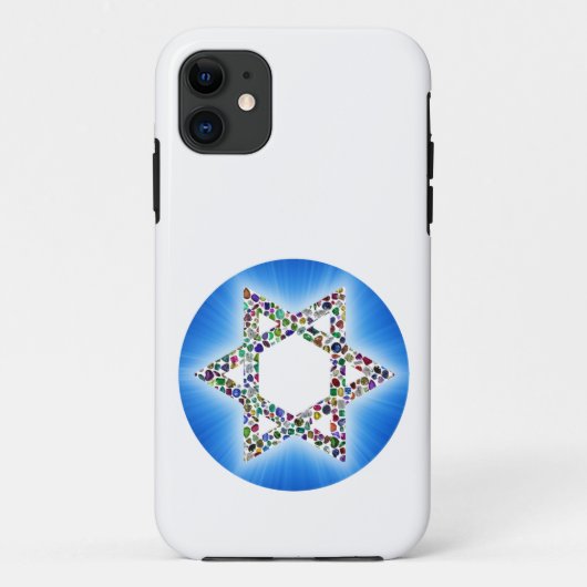 Ster van David gemaakt met Gemstenen Case-Mate iPhone Case (Achterkant)