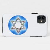 Ster van David gemaakt met Gemstenen Case-Mate iPhone Case (Achterkant (horizontaal))