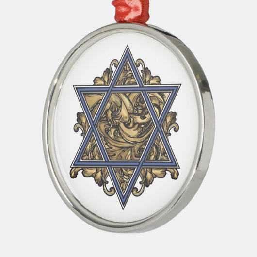 Ster van David Gold Metalen Ornament (Links)