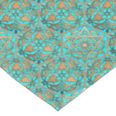 Ster van David Golden Turquoise Tafelkleed (Gekanteld)