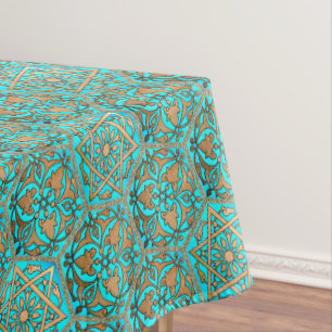 Ster van David Golden Turquoise Tafelkleed