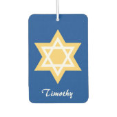 Ster van David goud en wit Luchtverfrisser (Voorkant)