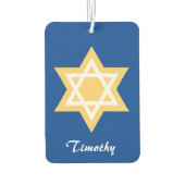 Ster van David goud en wit Luchtverfrisser (Achterkant)