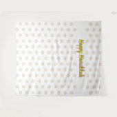STER VAN DAVID | Goud | HANUKKAH Achtergrond Wandkleed (Voorkant (horizontaal))