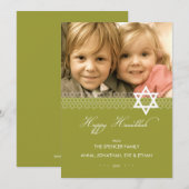Ster van David Hanukkah Foto Flat Kaart (Voorkant / Achterkant)