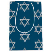 Ster van David Hanukkah Glitter Medium Cadeauzakje (Voorkant)