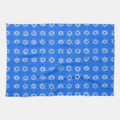 Ster van David Hanukkah Pattern Blue White Theedoek (Horizontaal)