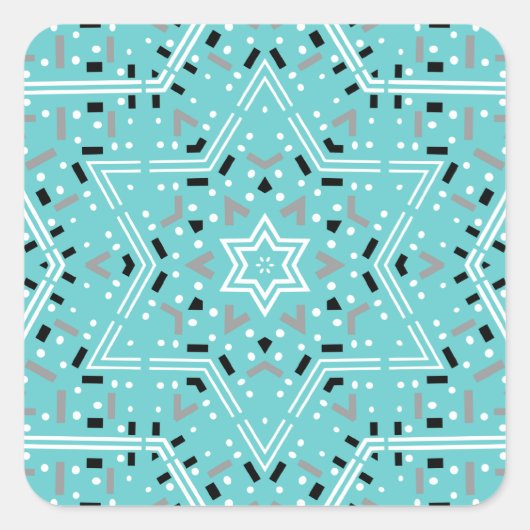 Ster van David Hanukkah Stickers (Voorkant)