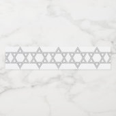 Ster van David Hanukkah Waterfles Etiket (Enkel label)