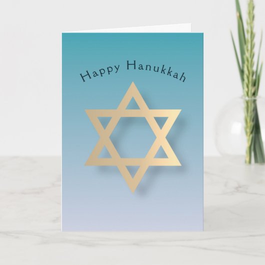 Ster van David Happy Hanukkah Feestdagen Kaart (Voorkant)