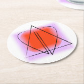 Ster van David/Heart Ronde Kartonnen Onderzetter (Gebogen)