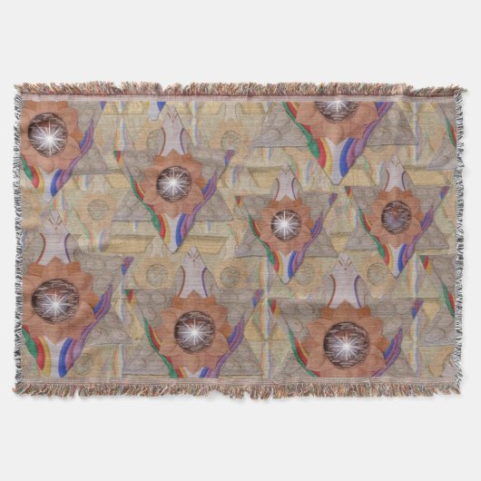 "Ster van David" in leder en suede Deken (Voorkant)