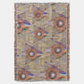 'Ster van David' in leder en suede Throw Blanket Deken (Voorkant Verticaal)