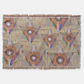 'Ster van David' in leder en suede Throw Blanket Deken (Voorkant)