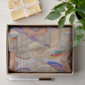 "Ster van David" in leder en suede Tissuepapier (Geschenk)