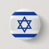 Ster van David Israel Flag White Blue Ronde Button 3,2 Cm (Voorkant)