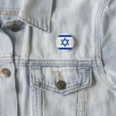 Ster van David Israel Flag White Blue Ronde Button 3,2 Cm (In situ)