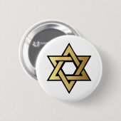 Ster van David Jewish Button (Voorkant /achterkant)