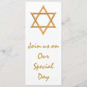 Ster van David Jewish Wedding Kaart