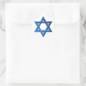 Ster van David Joods Israëlisch Symbool Ronde Sticker (Tas)