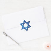 Ster van David Joods Israëlisch Symbool Ronde Sticker (Envelop)