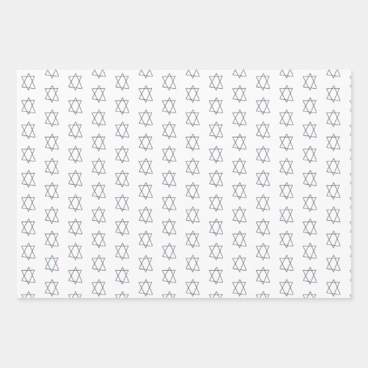Ster van David Joodse Bar Mitzvah Chanoeka Simple Inpakpapier Vel (Voorkant 2)