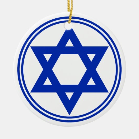 Ster van David Keramisch Ornament (Voorkant)