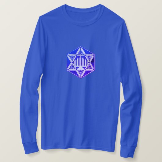 Ster van David Menorah T-shirt (Design voorkant)