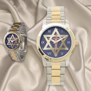 Ster van David met Cross Watch Horloge